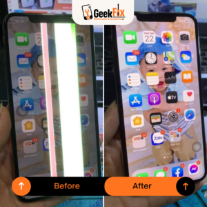 cracked phone screen before and after repair