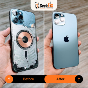 iPhone 13 pro max Back Glass replacement before and after